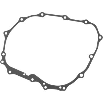 The Honda Clutch Gasket by Cometic is a thin, irregularly shaped gasket with multiple bolt holes along the edge, designed to seal engine or mechanical parts securely.