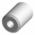 Gray cylindrical metal carrier bearing bushing with a hollow center and smooth surface.