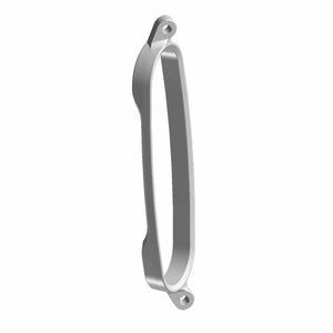 3D rendering of the Airbox Connector by Polaris, a metallic, oval-shaped handle with two mounting holes at each end, designed for flat surface attachment—ideal as an OEM accessory for Indian Polaris or Indian motorcycle parts.