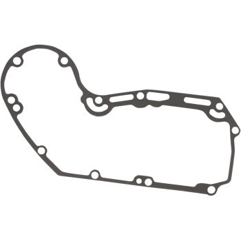 The Honda Clutch Gasket by Cometic is a thin, irregularly shaped black gasket with multiple perimeter holes, made from durable AFM material for superior sealing of engine or machinery components.