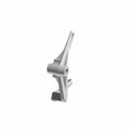 Matte black cast metal shift lever with mounting points and sleek angular design.