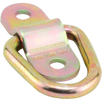 The Wire Flip Anchor 1200lb by Erickson is a gold-toned metal D-ring tie-down anchor with a flat base and large oval ring, rated for a 400-lb working load limit and 2000-lb maximum capacity.