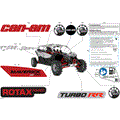 BODY - DECALS - 2024 CAN AM MAVERICK MAX TURBO RR X MR 72 INCH - HYPER SILVER - 72" WIDTH