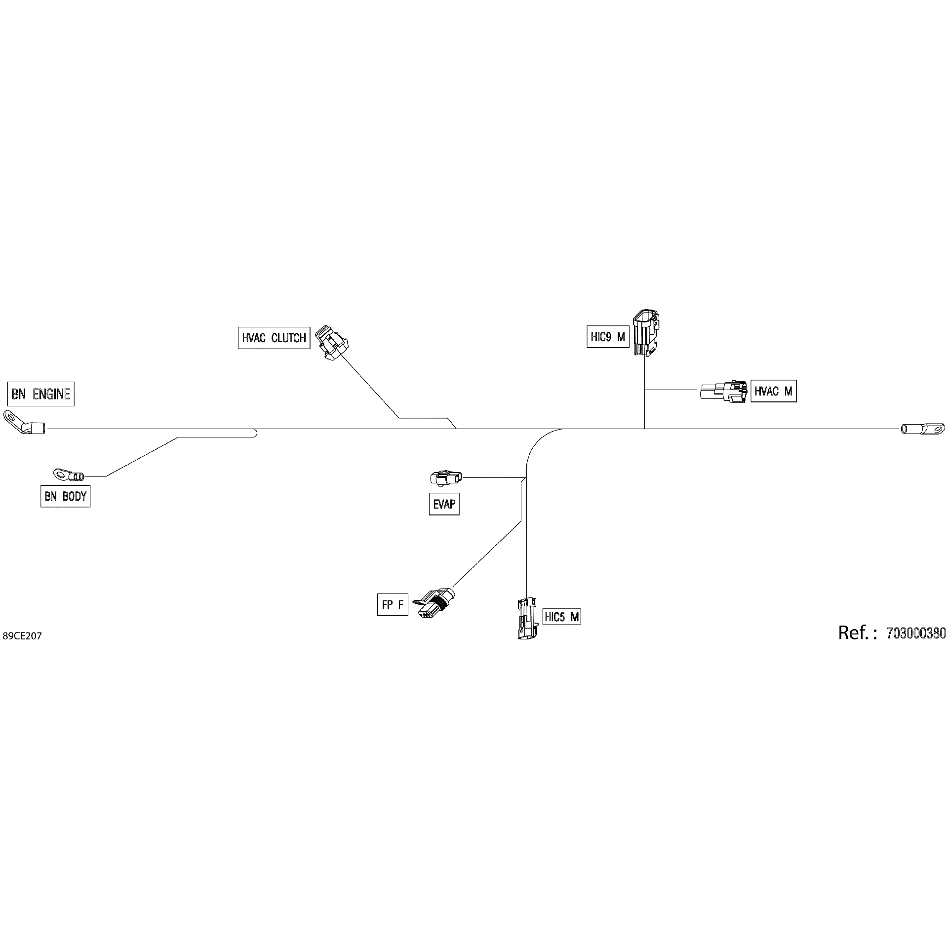 An Image of a Genuine Can-Am Parts Schematic Diagram showing the schematic - ELECTRIC - VOLTAGE REGULATOR WIRING - 710008182