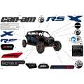 BODY - DECALS - 2026 CAN AM MAVERICK MAX TURBO RR X RS SAS - DUSTY NAVY SATIN - 72" WIDTH
