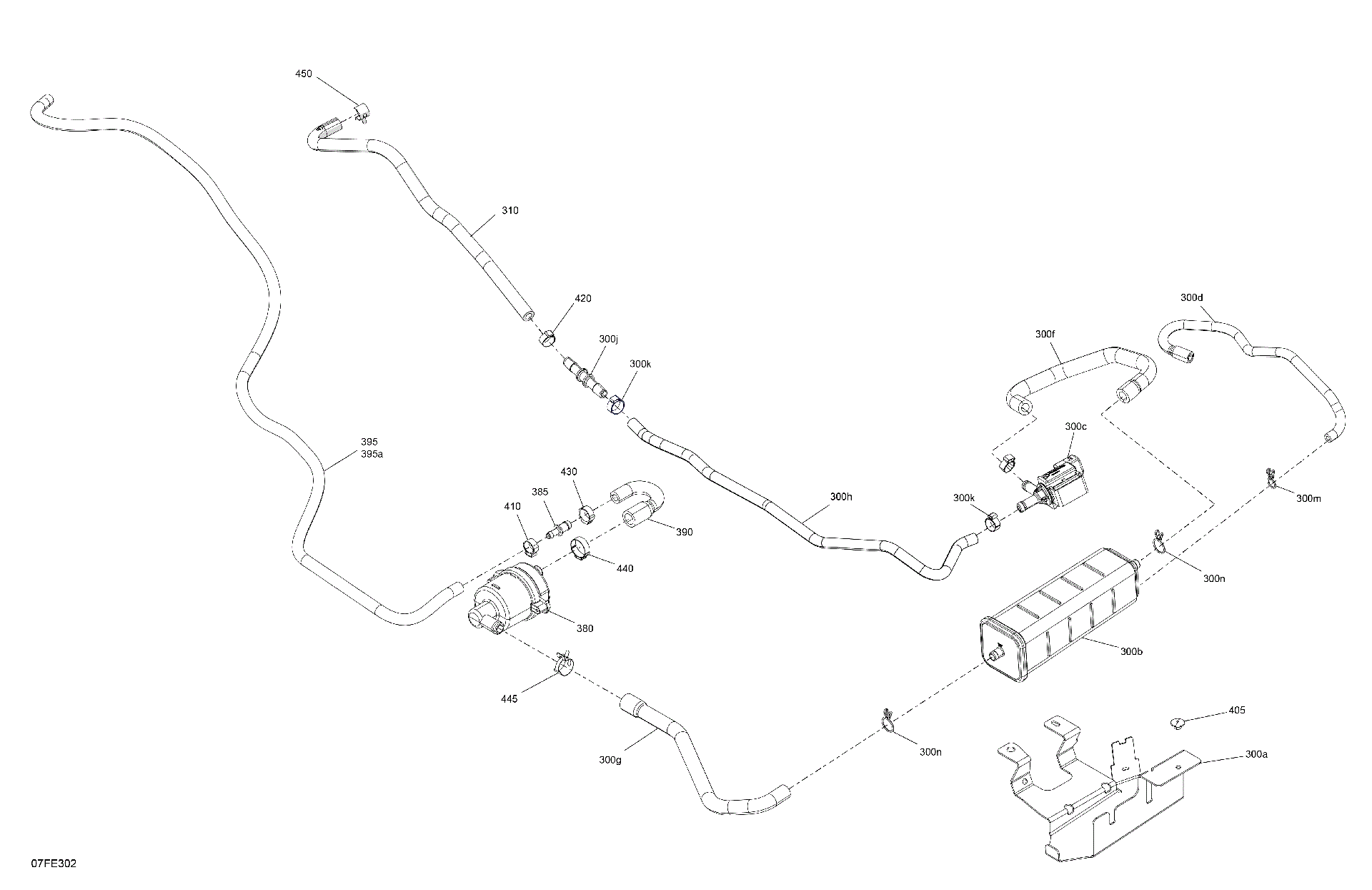 An Image of a Genuine Can-Am Parts Schematic Diagram showing the schematic - ENGINE - CANISTER CHARCOAL ASSEMBLY