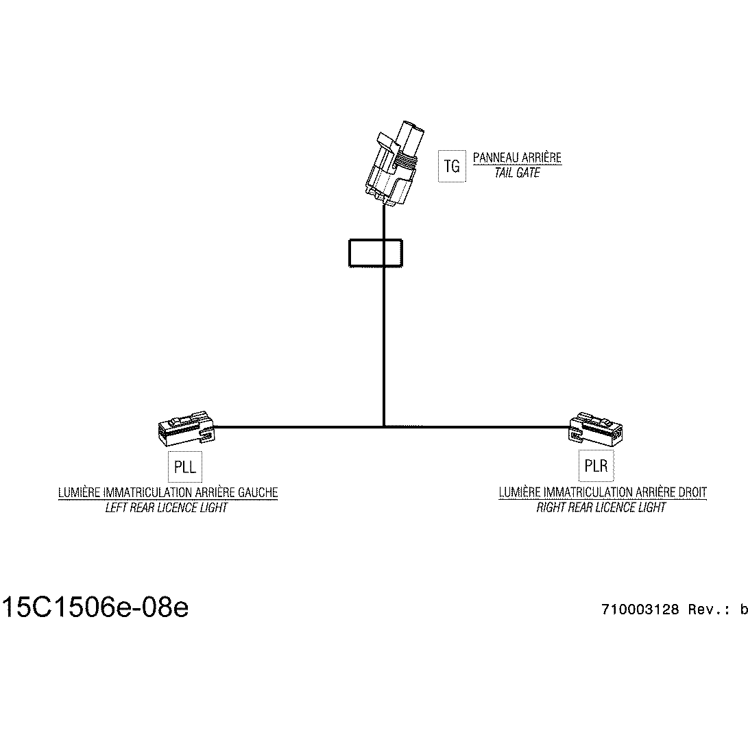 An Image of a Genuine Can-Am Parts Schematic Diagram showing the schematic - ELECTRICAL HARNESS PLATE EUROPE_15C1506E