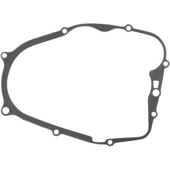 Thin, irregularly shaped Yamaha Clutch Gasket by Cometic with multiple mounting holes, designed for sealing engine parts, shown against a plain white background.