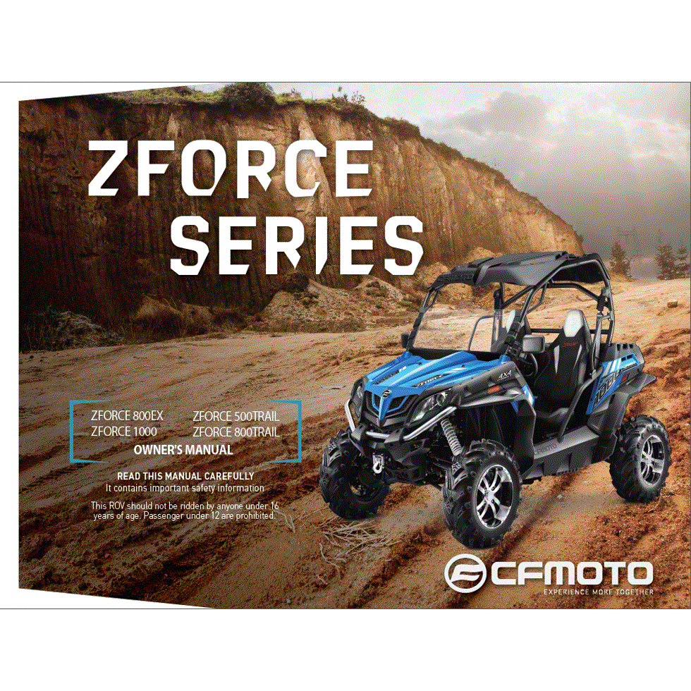 An Image of a Genuine CFMOTO Parts Schematic Diagram showing the schematic - OWNER'S MANUAL - 2022 CFMOTO ZFORCE 800 Trail