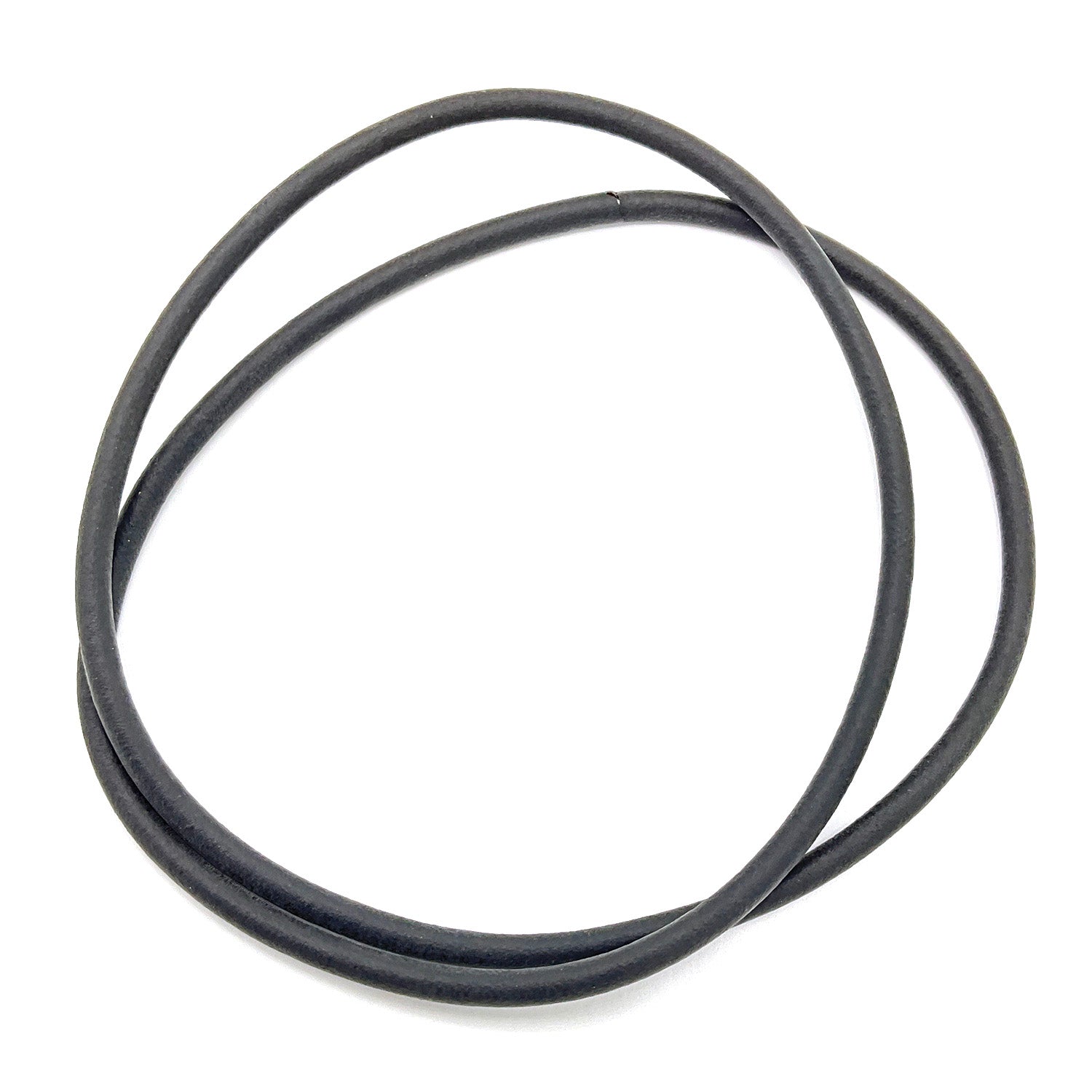 Black rubber air box seal gasket with circular shape for off-road vehicle use.