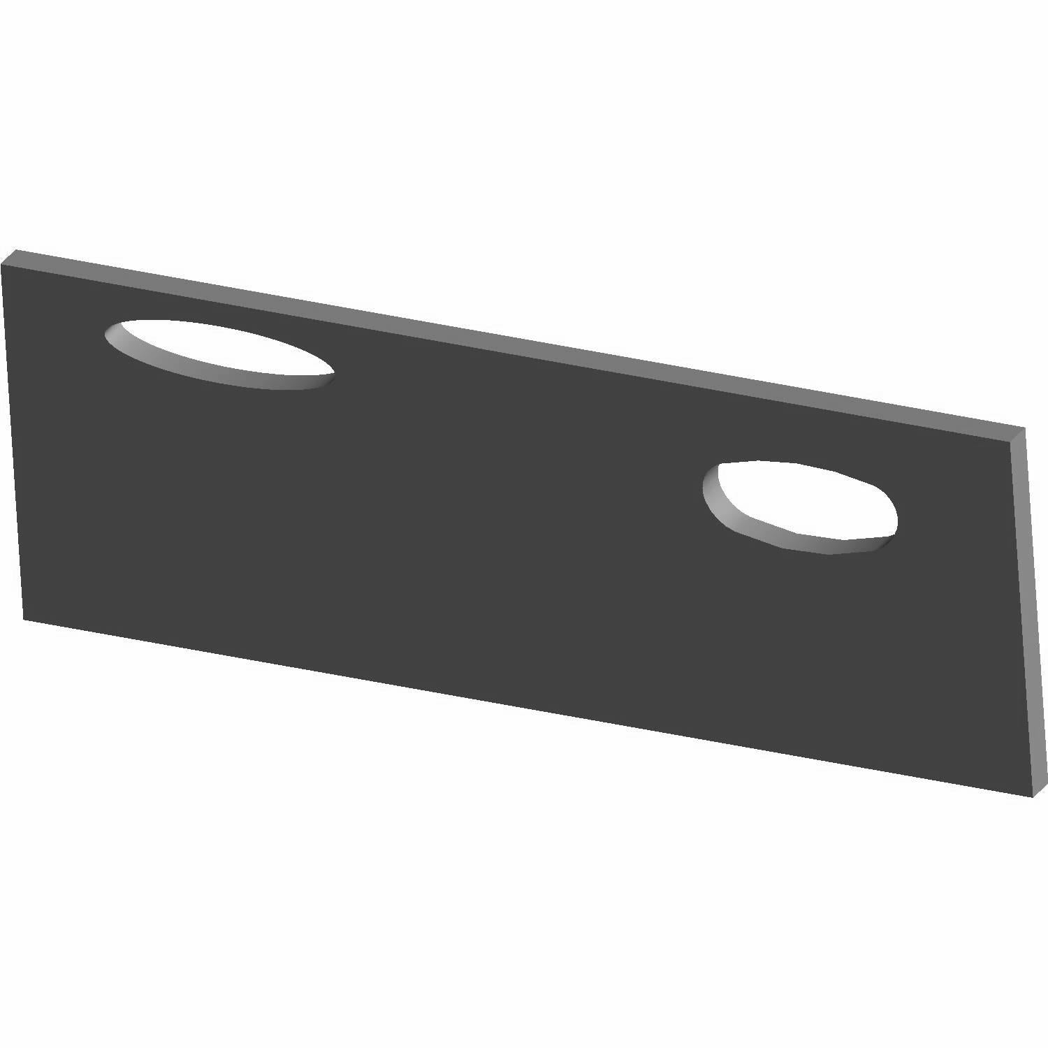 Rectangular black foam seal with two oval cutouts, designed for intake duct fitting.