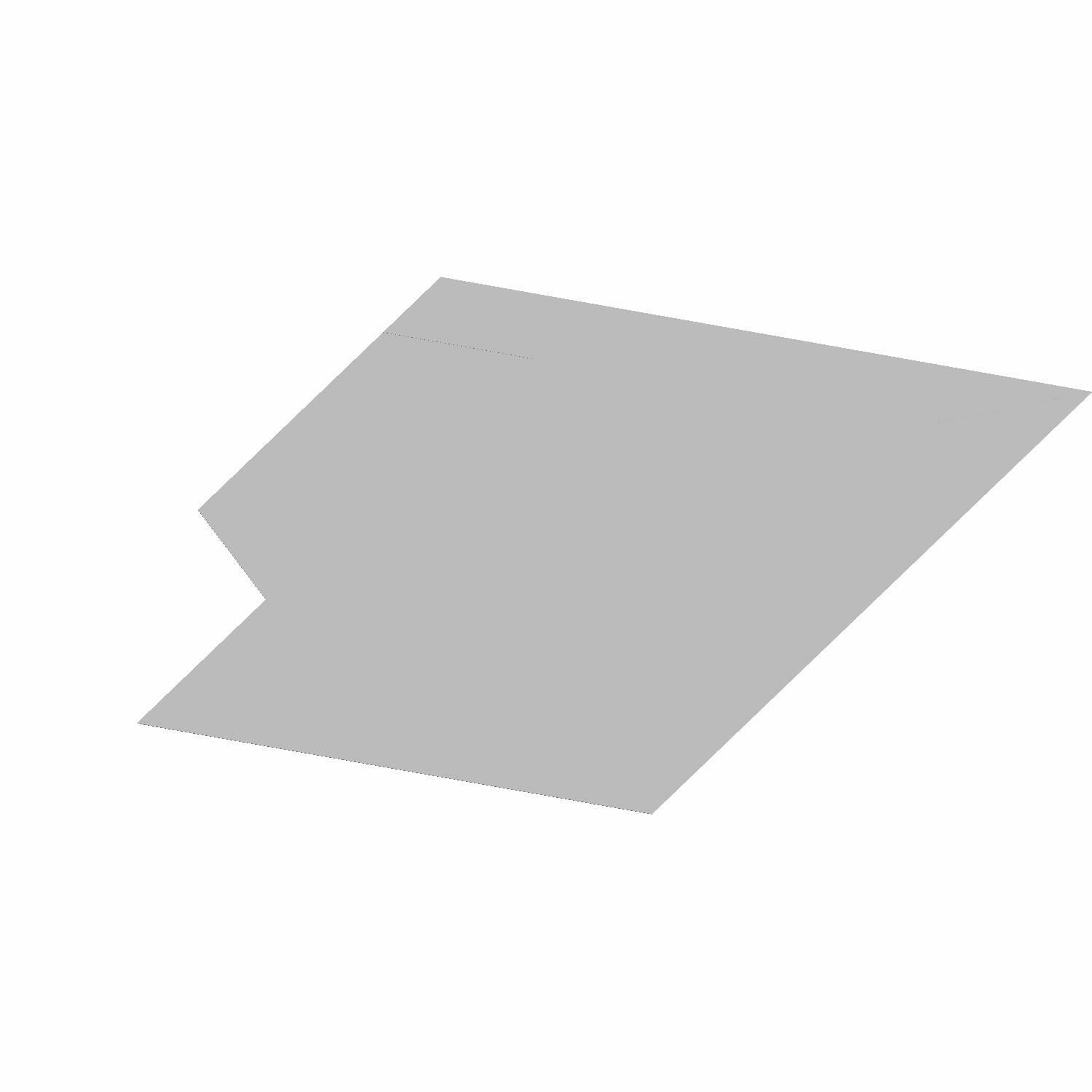 Gray flat right panel foil with angular edge designed for Polaris RZR models.