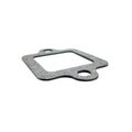 Gray rectangular breather cover gasket with rounded edges and two circular mounting holes.
