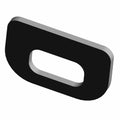 Black rectangular rubber bumper with a rounded rectangular center cutout and slightly beveled edges.