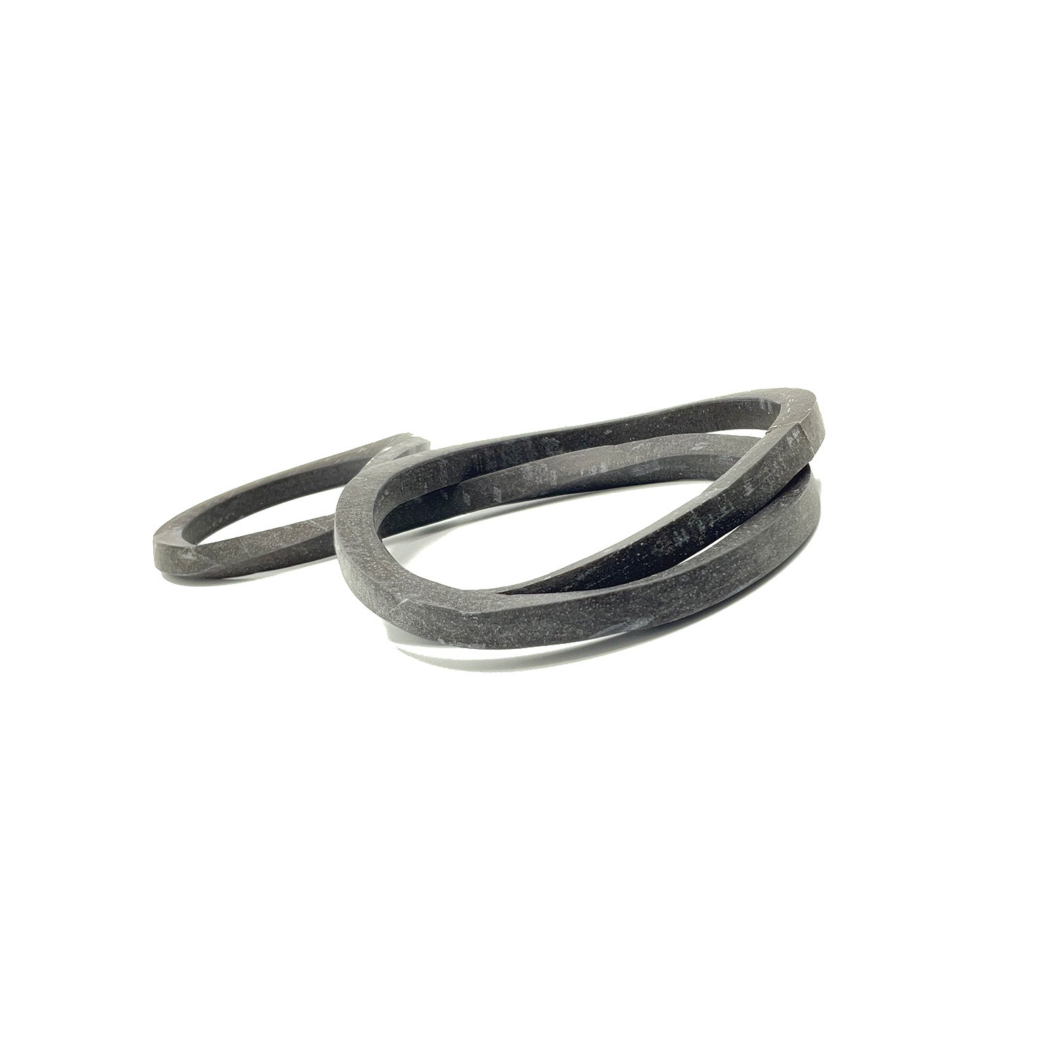 Black rubber airbox cover seal with a flat, looped design for Polaris vehicles.