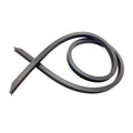 Black flexible rubber air box cover seal strip with flat cross section and tapered edges.