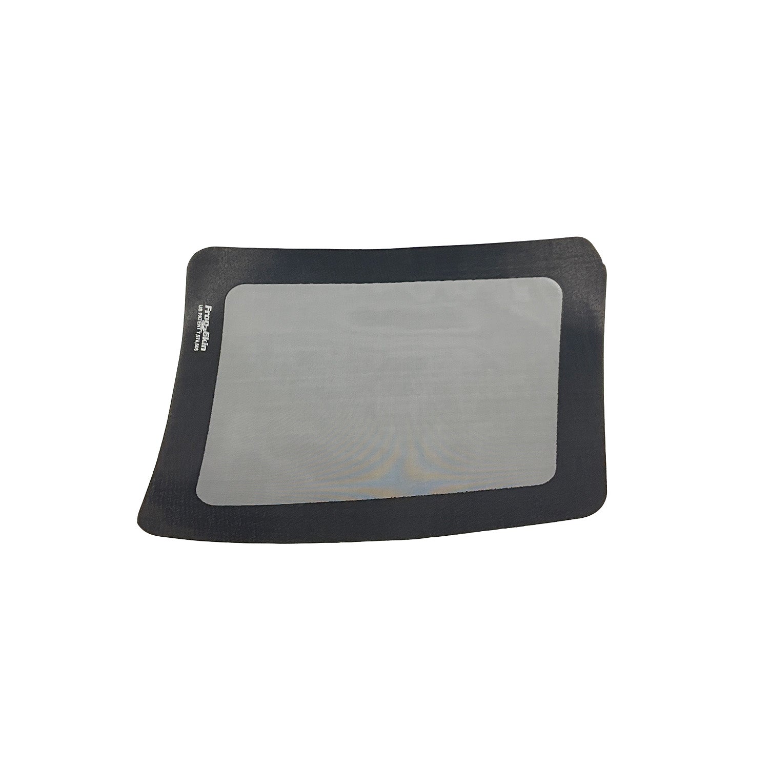 Rectangular black mesh intake panel with slightly curved edges and fine metal screen center.