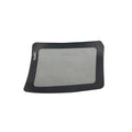 Rectangular black mesh intake panel with slightly curved edges and fine metal screen center.