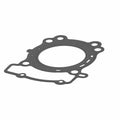A black Head Gasket, Front Cylinder by Polaris, features multiple holes and cutouts for sealing engine components on Indian motorcycles. This OEM part is shown at an angle on a white background.