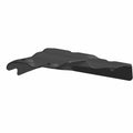 Black molded plastic rear closeoff shield with contoured design for Polaris RZR models.