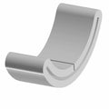 Curved gray heat shield insulation pad with layered design and smooth surface.