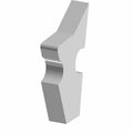 Gray angular plastic body side cover filler with contoured edges for motorcycle fitment.