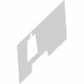 Gray flat sheet with a geometric cutout, designed as a floor foil back panel for Polaris UTVs.