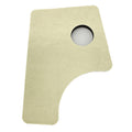 Beige rubber lower windshield seal with circular hole and contoured shape for Polaris Ranger.
