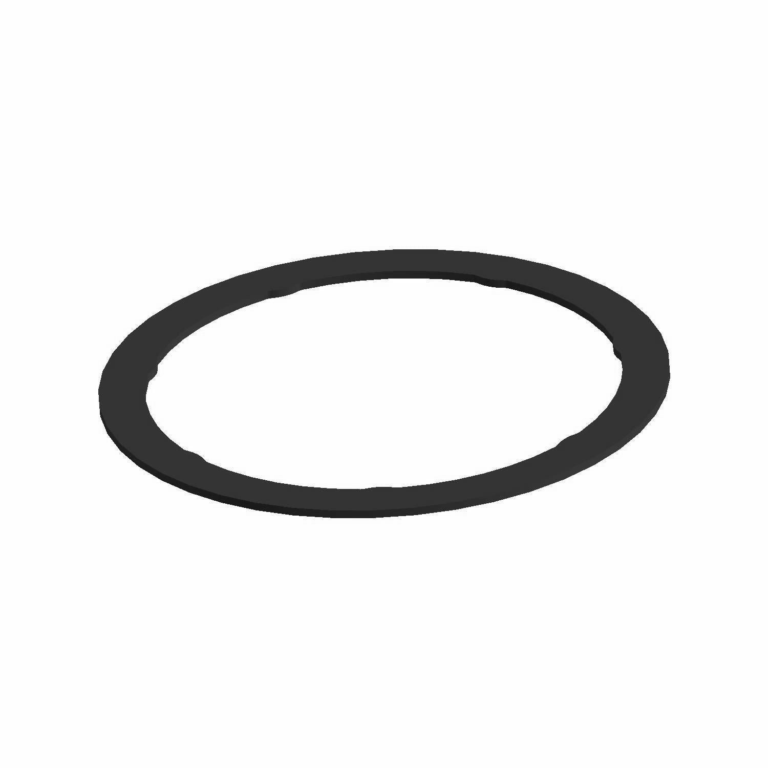 Black circular tensioner gasket with uniform width, made from flexible material.