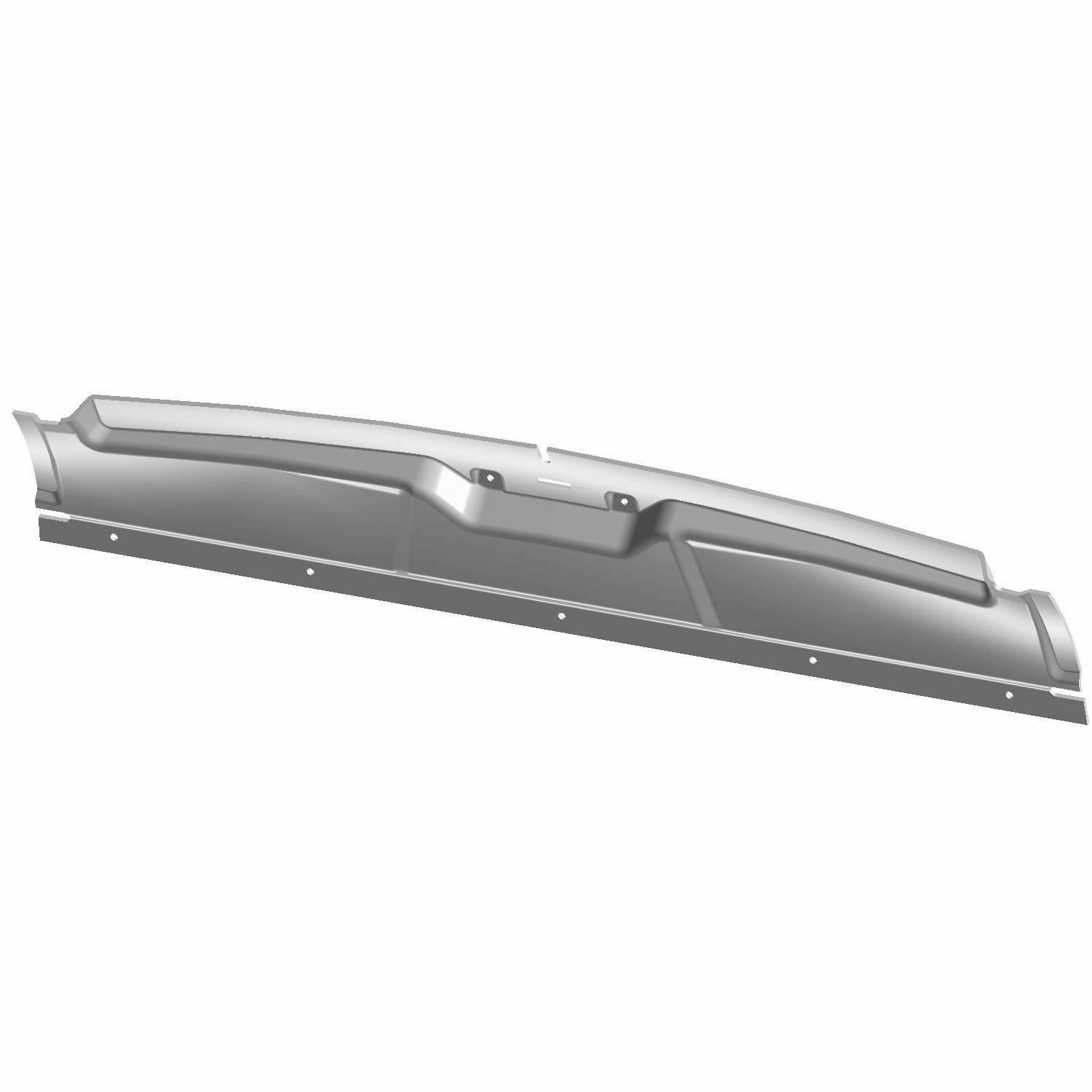 Gray molded front roof liner panel with contoured design and mounting holes for Polaris Ranger XP models.