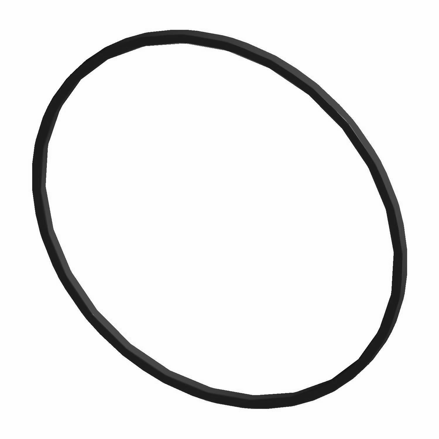 Black rubber air box cover seal with a circular, flexible shape for Polaris vehicles.