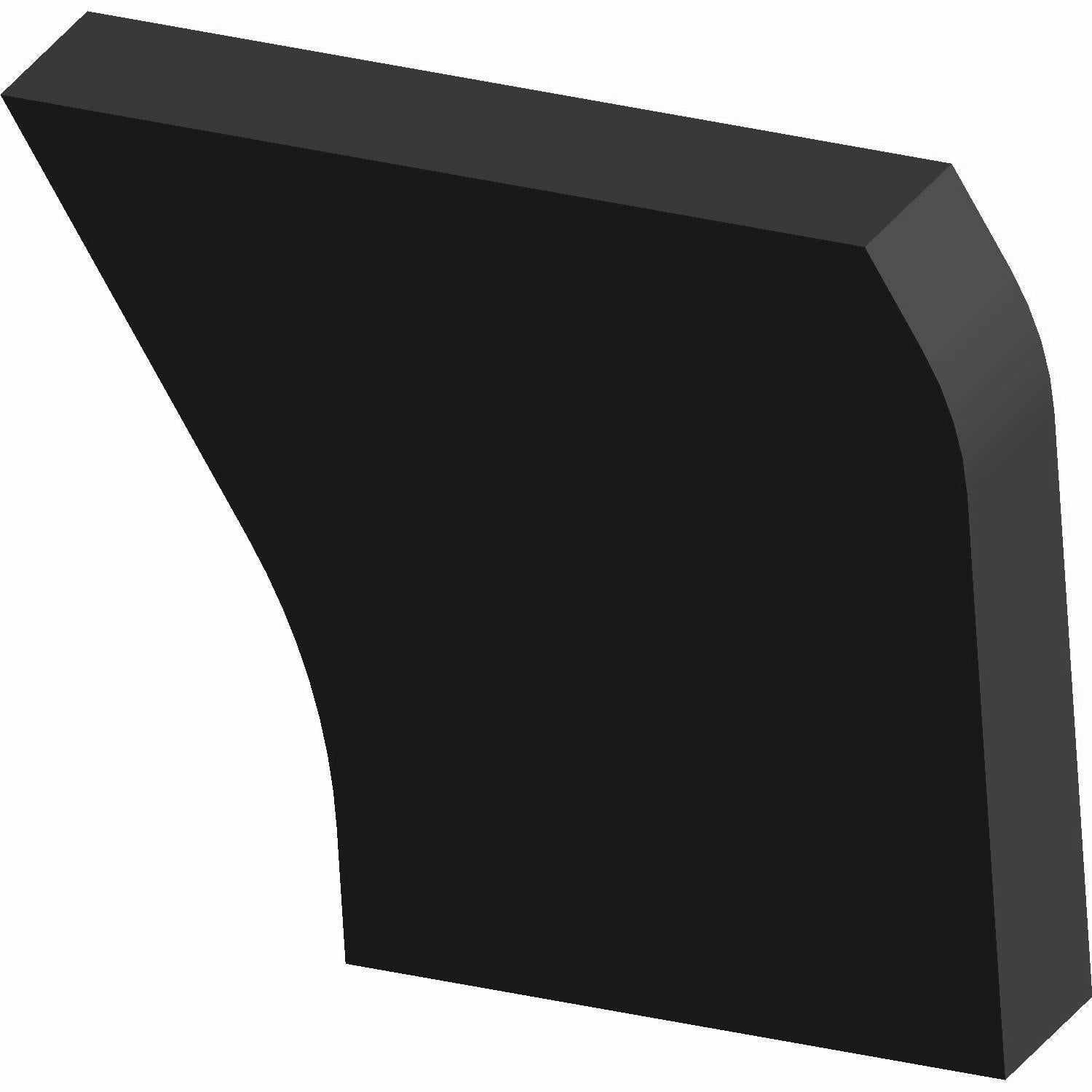 Black foam intake stick-on pad with angled shape for ATV air intake protection.