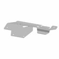 Gray metal lower closeoff panel with mounting holes, designed for off-road vehicle protection.