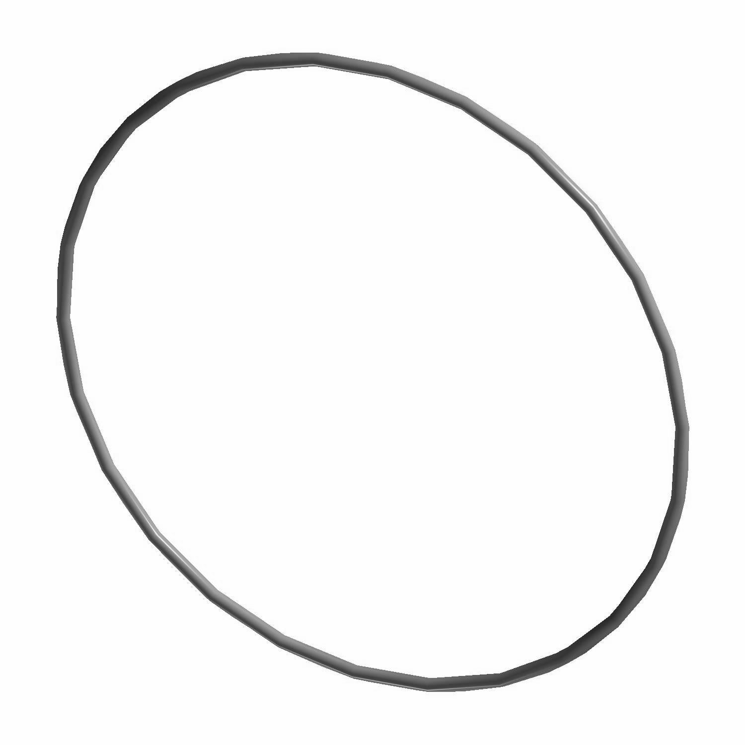Black rubber airbox seal gasket with a circular shape for Polaris Ranger models.