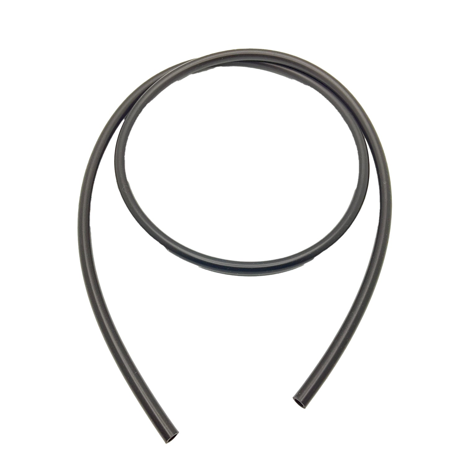Black flexible silicone seal strip for roof joints, smooth tubular design.