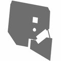 Gray foam driver floor mat with cutouts, designed for offroad vehicle fitment.