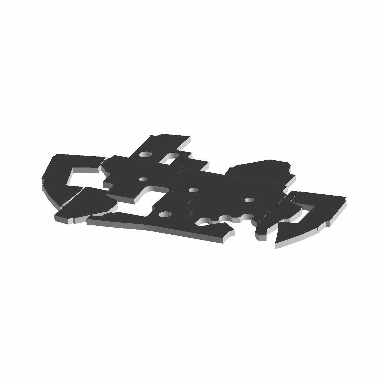 Black molded foam panel with cutouts and mounting holes for front closeoff on Polaris Ranger XD-1500 UTV.