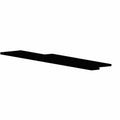 Black molded plastic rear panel liner with angled edges for Polaris UTV left side.