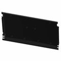 Black rectangular rear roof liner panel with smooth surface and multiple mounting holes.