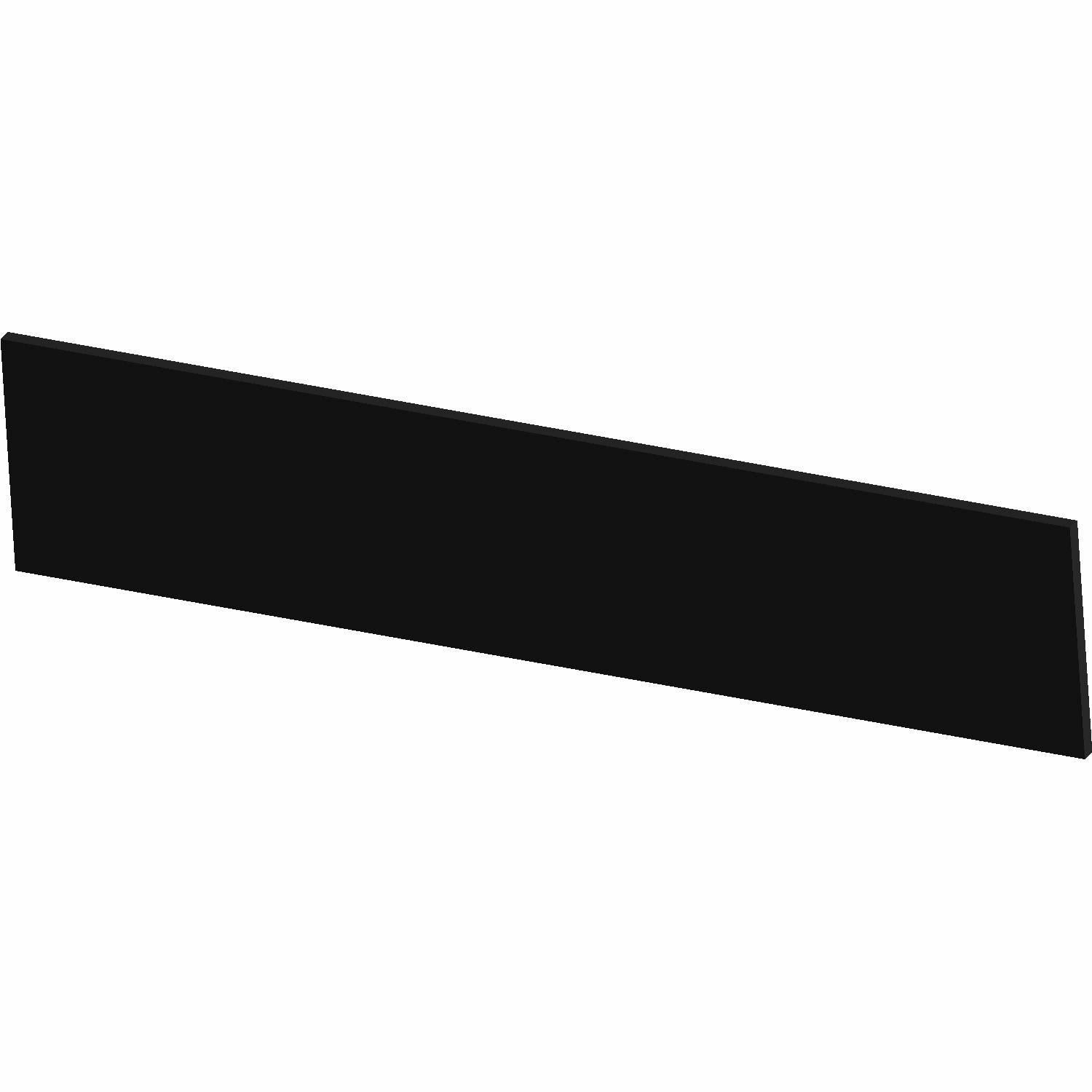 Black rectangular pad mount with a smooth surface and slim profile, designed for Polaris UTVs.