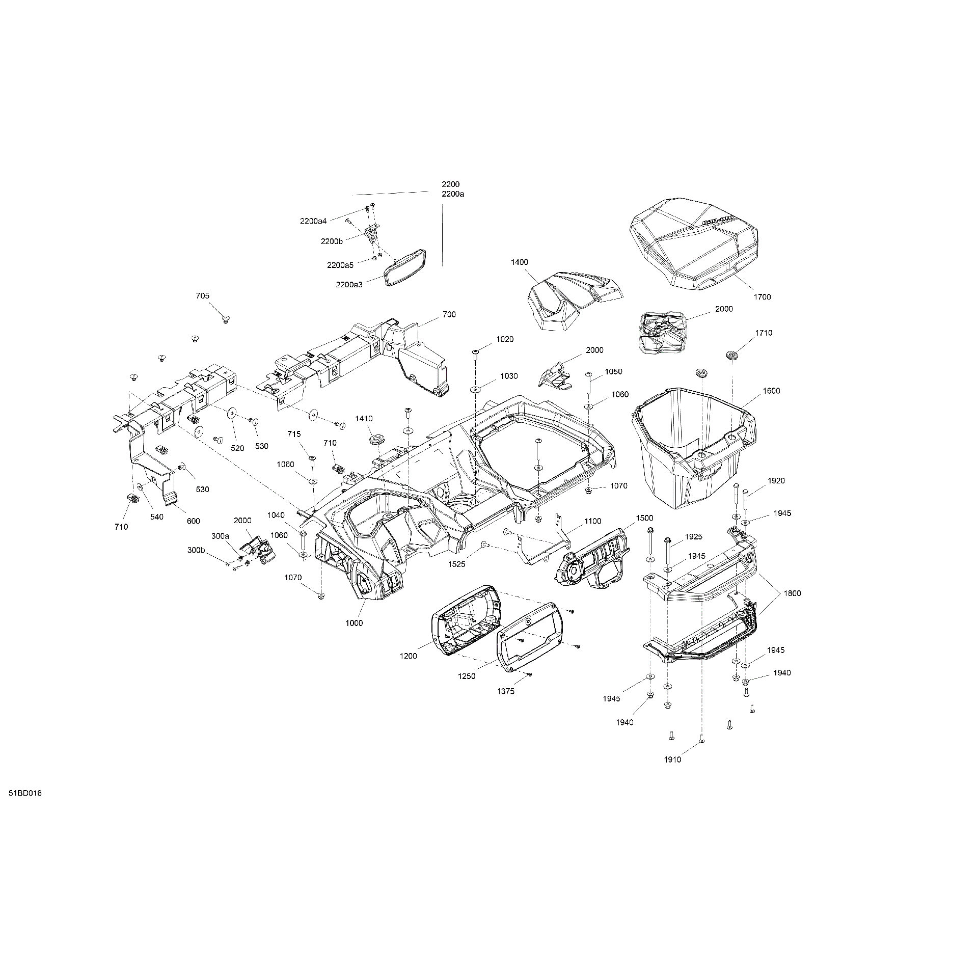 An Image of a Genuine Can-Am Parts Schematic Diagram showing the schematic - CAB INTERIOR - DASHBOARD