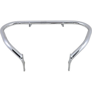 The Freeway Bar (Highway Bar) - Chrome by Cobra features a shiny, silver finish and curved triangular design with mounting brackets at each end, displayed against a plain white background.