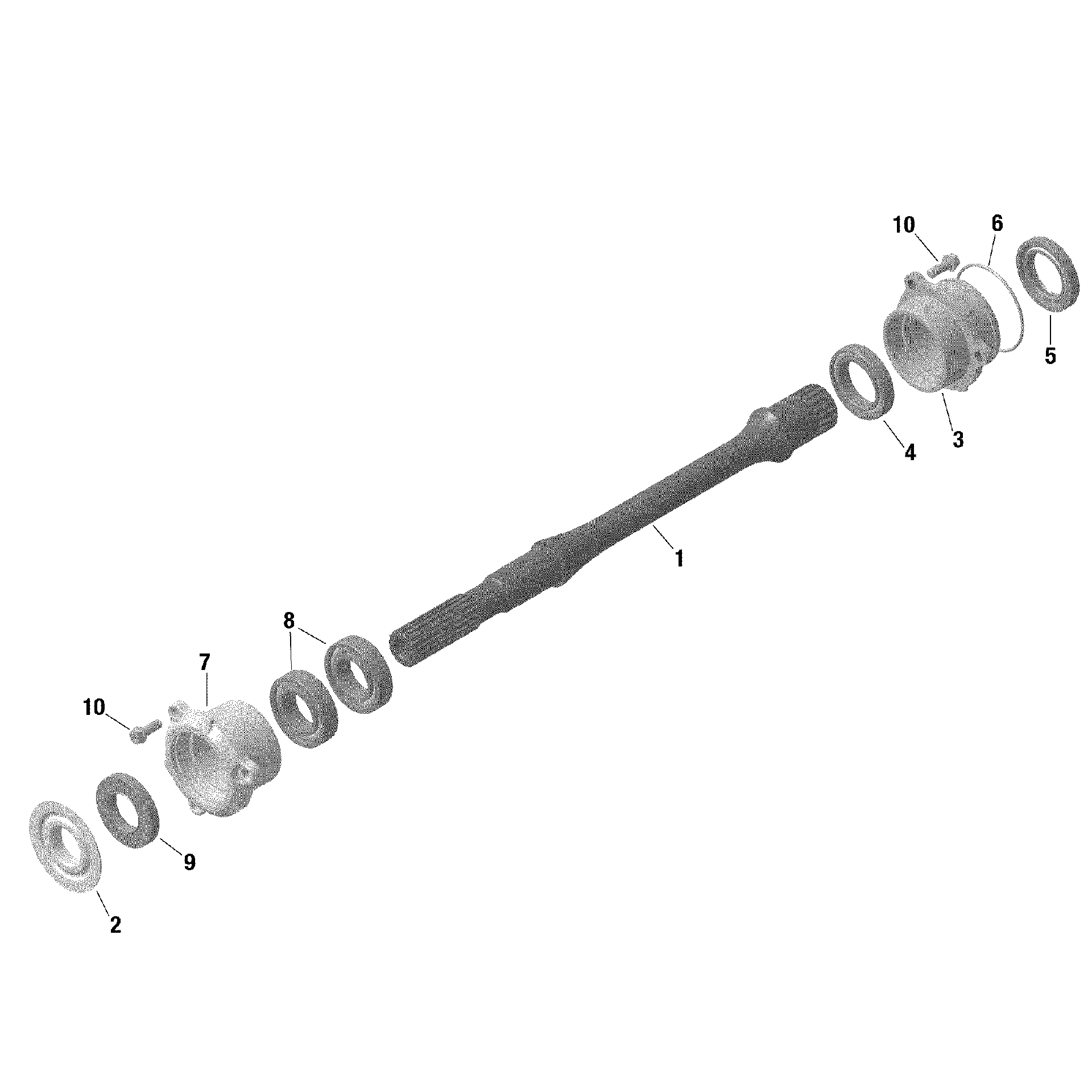 An Image of a Genuine Can-Am Parts Schematic Diagram showing the schematic - ROTAX - DRIVE SHAFT
