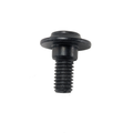 Black inner hex bolt M6x14 with flange and threaded shaft, metal construction.