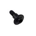 Black M6x18 inner hex bolt with flange head and threaded shaft.