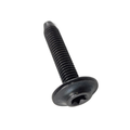 Black inner hex bolt M6x20 with a flanged head and threaded shaft.