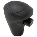 Black textured plastic gear shift lever knob with rounded top and side button for CFMOTO vehicles.