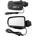 Pursuit Side View Mirror Night Vision Rectangle Black 1.75" ROPS Pair by Seizmik