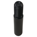 Black metal pin shaft screw with threaded top and smooth cylindrical base.