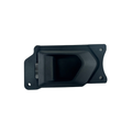 The Right Outer Handle by CF Moto is a black, rectangular recessed door handle with four mounting holes, shown against a white background—perfect for those needing quality CF Moto OEM parts for their UTV.